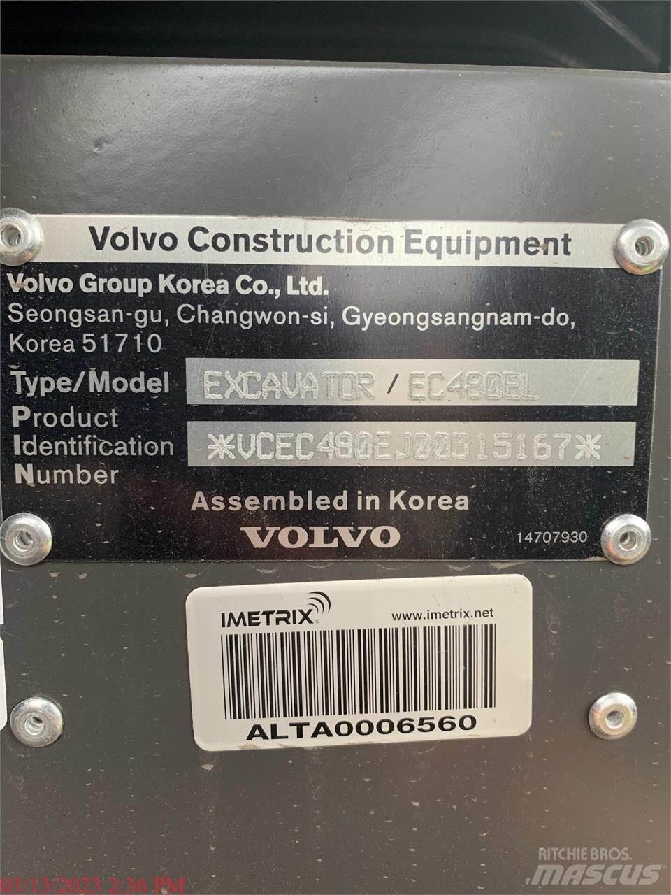 Volvo EC480EL Pásové rýpadlá
