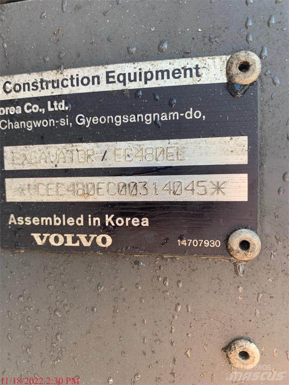Volvo EC480EL Pásové rýpadlá