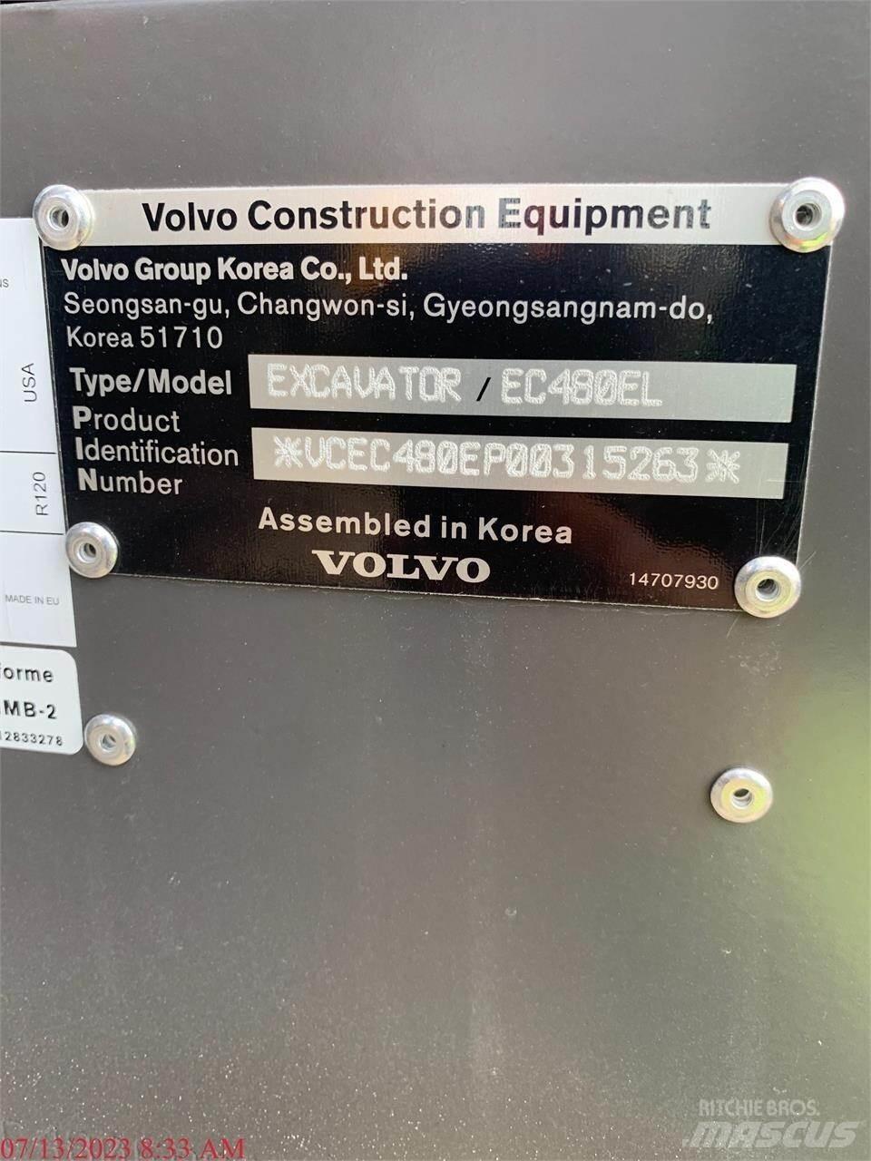 Volvo EC480EL Pásové rýpadlá