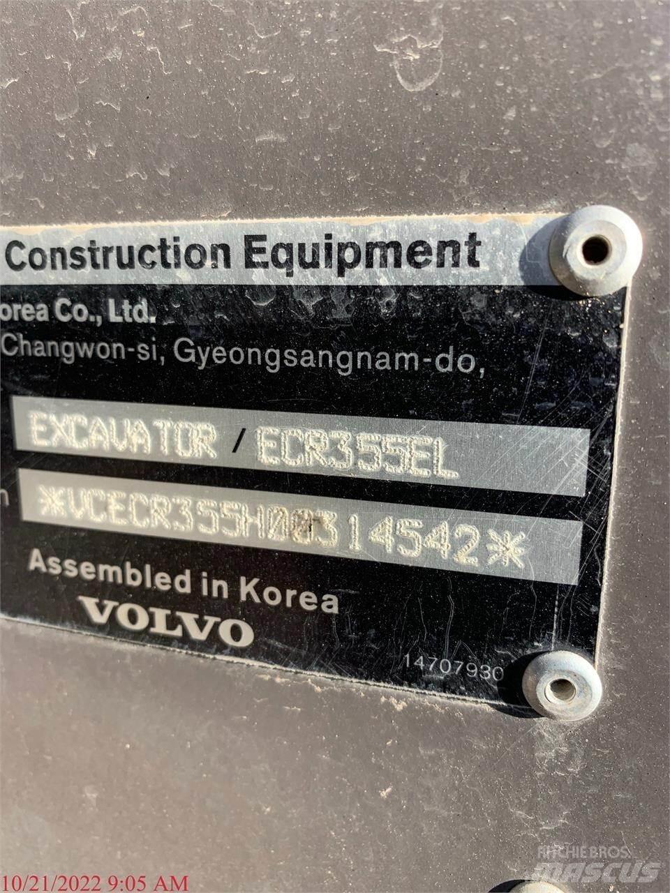 Volvo ECR355EL Pásové rýpadlá