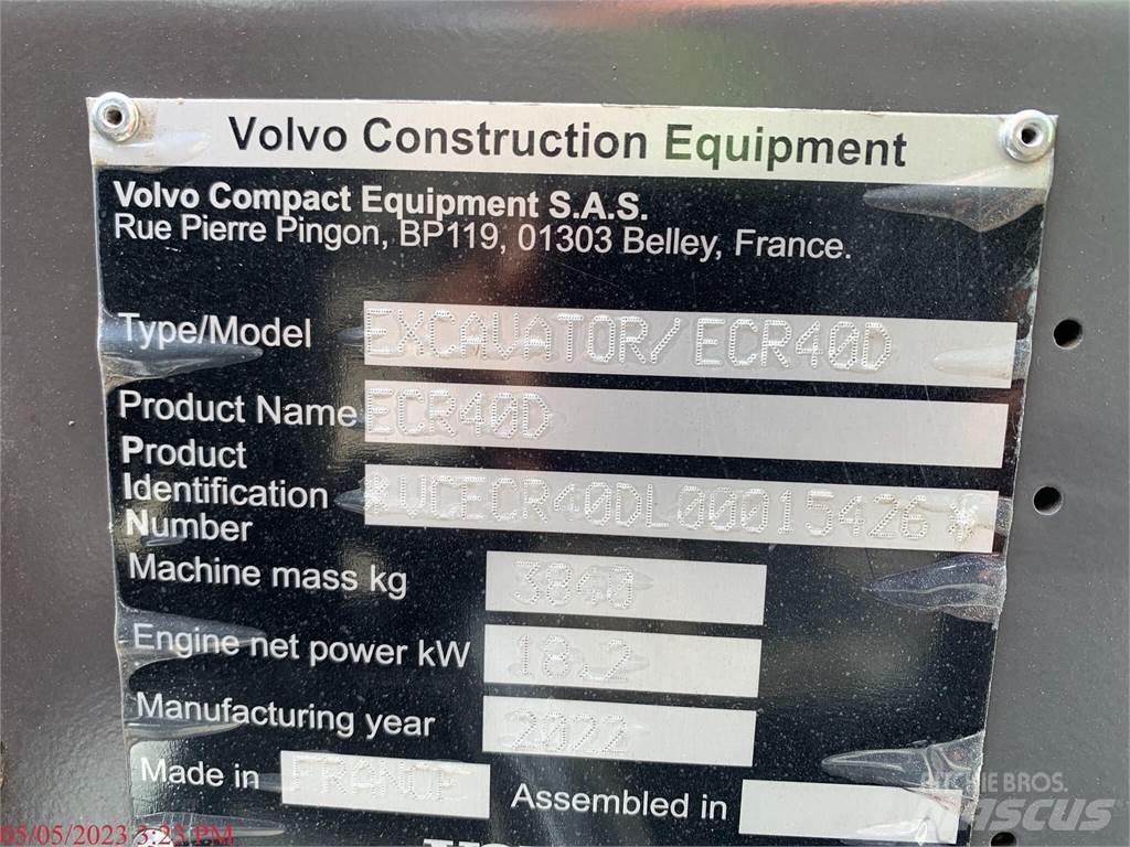 Volvo ECR40D Mini rýpadlá < 7t