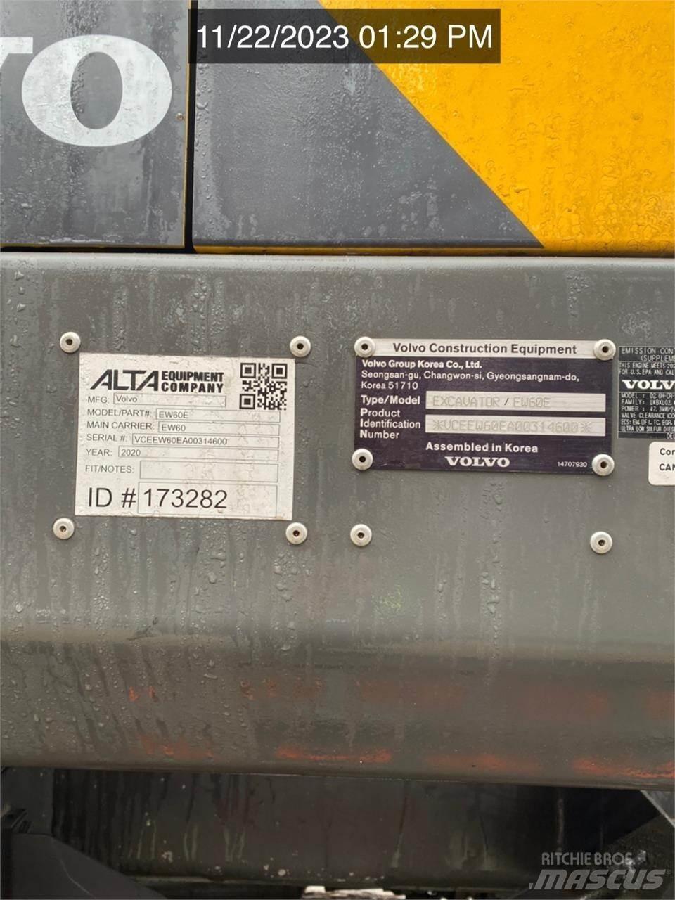 Volvo EW60E Kolesové rýpadlá