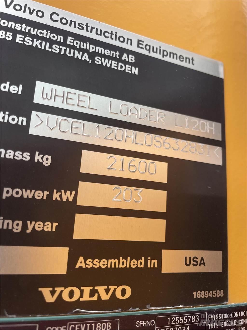 Volvo L120H Kolesové nakladače