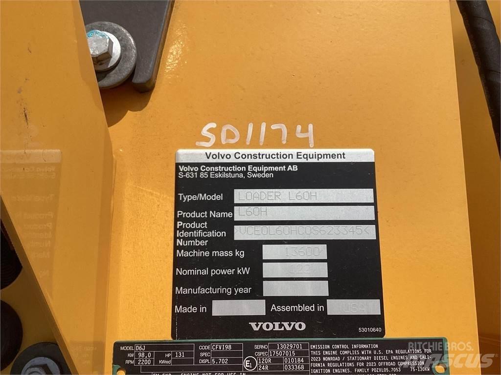 Volvo L60H Kolesové nakladače