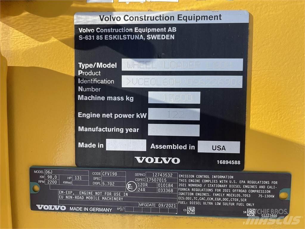 Volvo L60H Kolesové nakladače