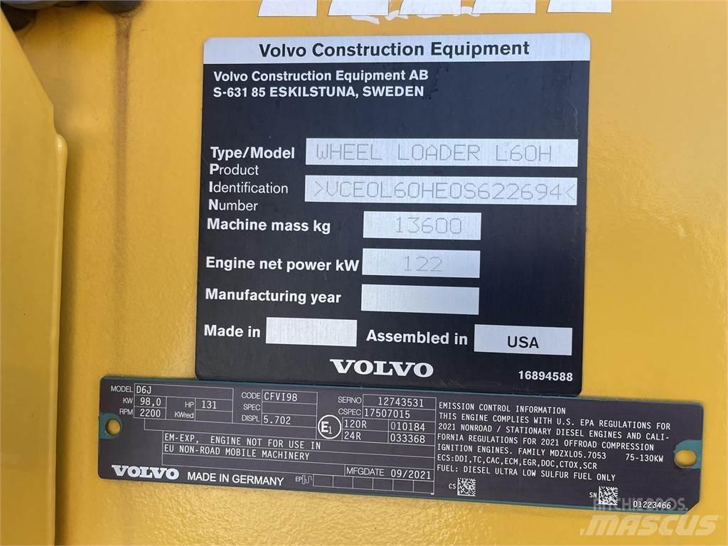 Volvo L60H Kolesové nakladače