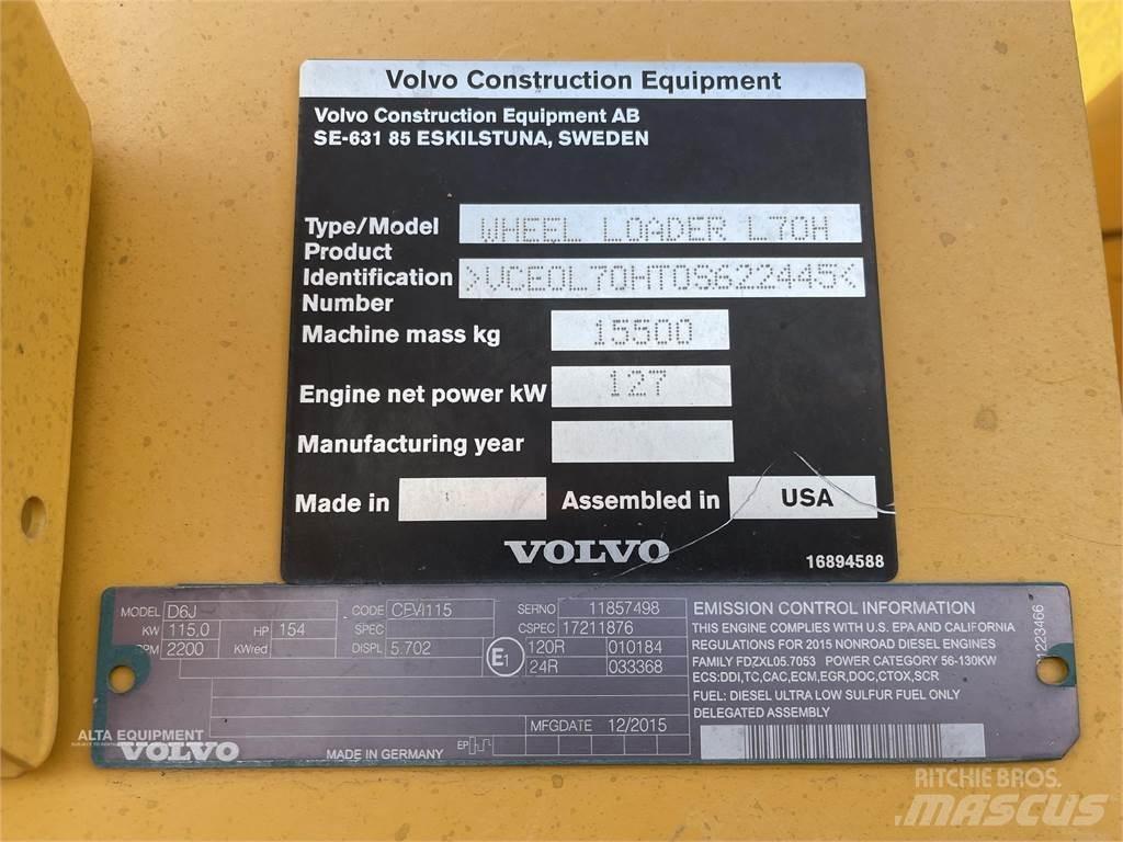 Volvo L70H Kolesové nakladače