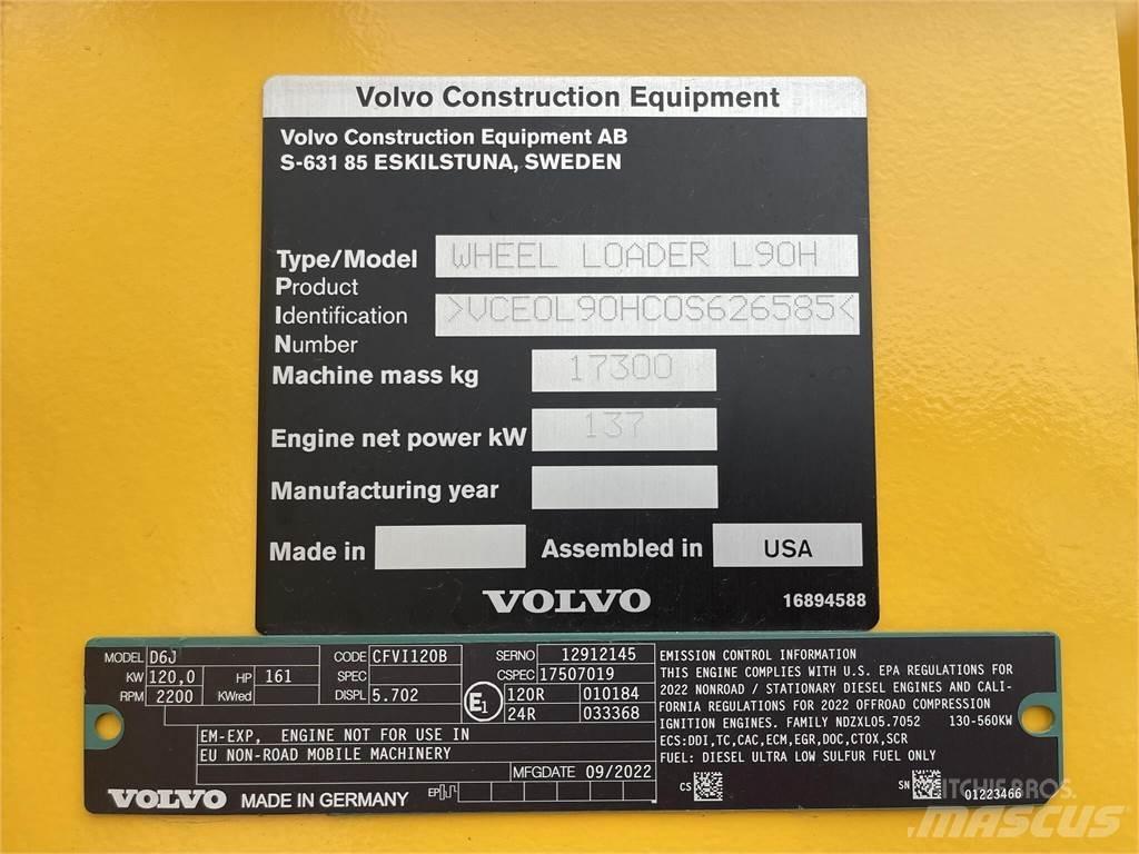 Volvo L90H Kolesové nakladače