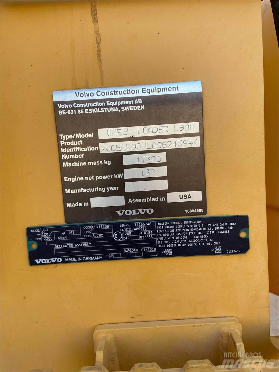 Volvo L90H Kolesové nakladače