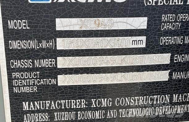 XCMG XC949 Kolesové nakladače