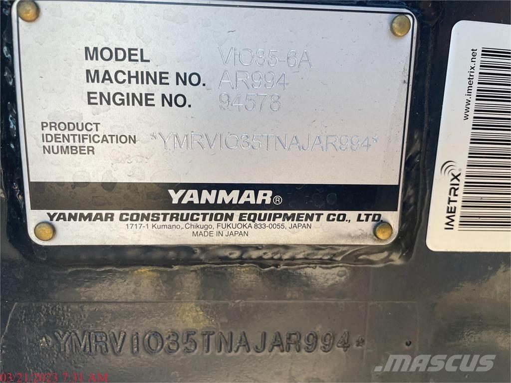 Yanmar VIO35-6A Mini rýpadlá < 7t