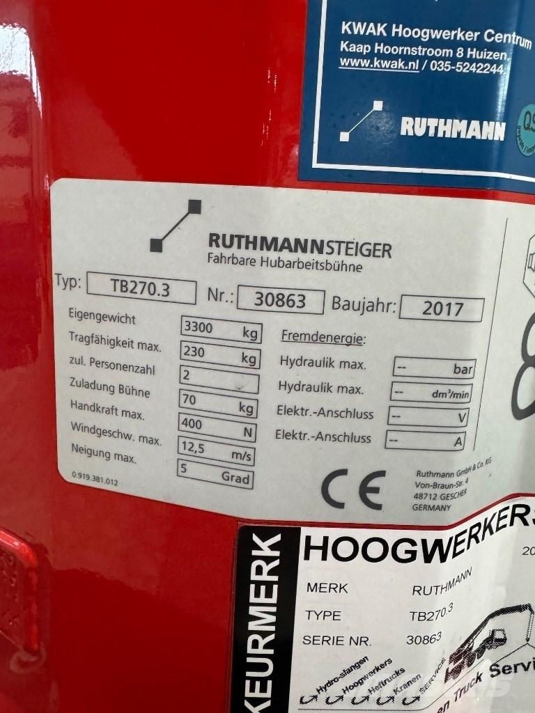 Ruthmann TB 270 Autoplošiny