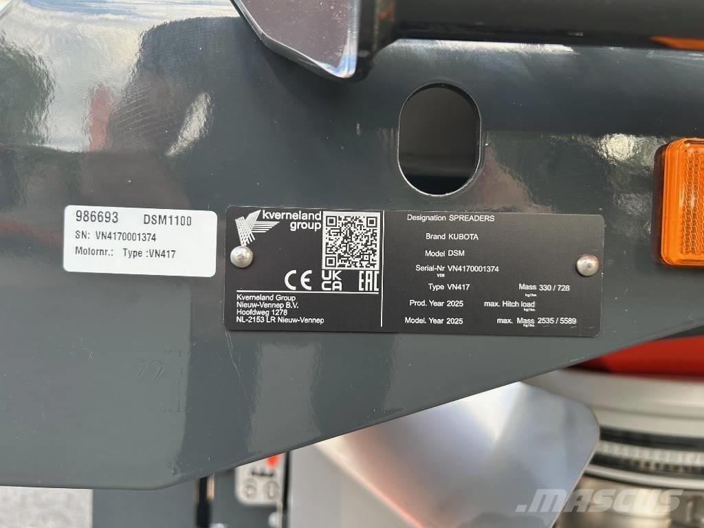 Kubota DSM 1100 Rozmetadlá priemyselných hnojív