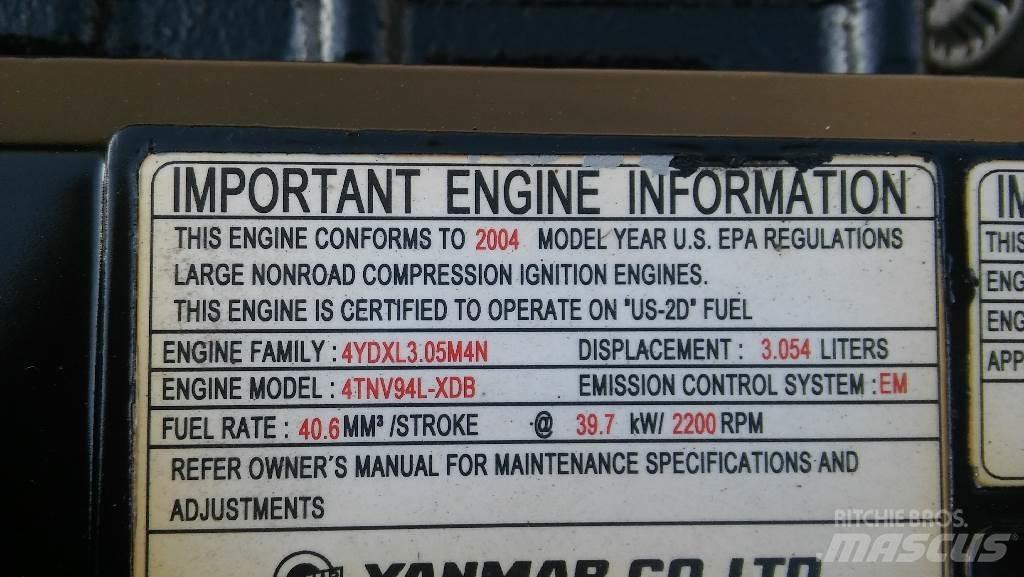 Yanmar 4TNV94L-XDB Mini rýpadlá < 7t