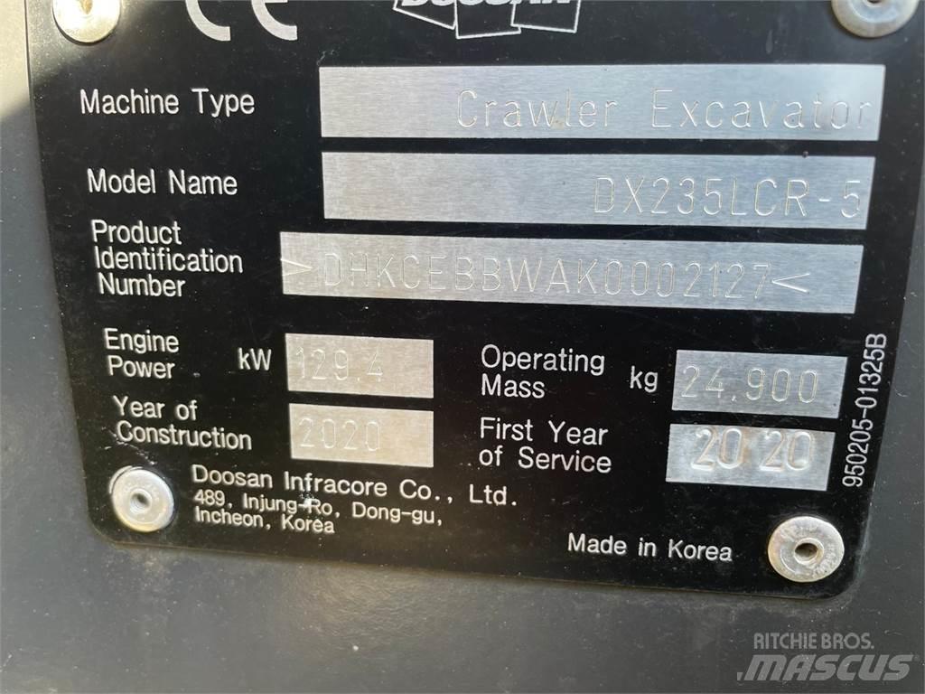 Doosan DX235 LRC Pásové rýpadlá