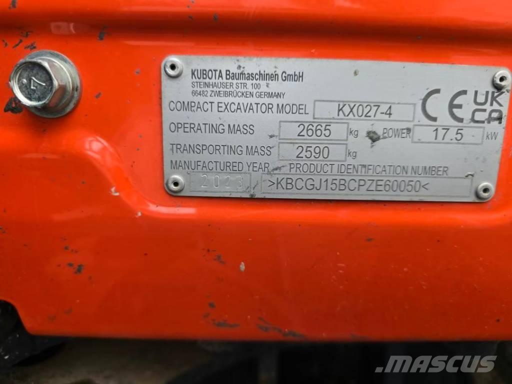 Kubota KX 027-4 Pásové rýpadlá