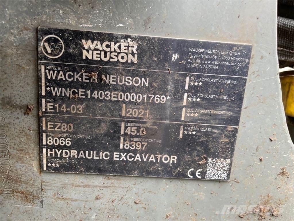 Wacker Neuson EZ80 Pásové rýpadlá