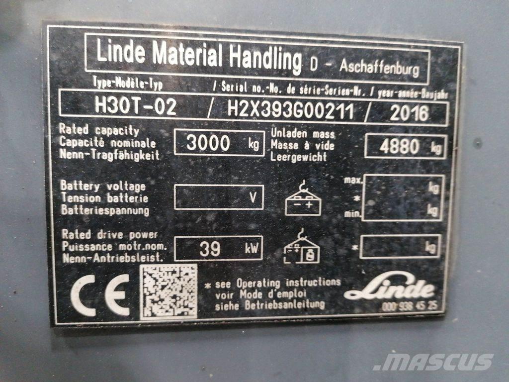 Linde H30T-02 LPG vozíky