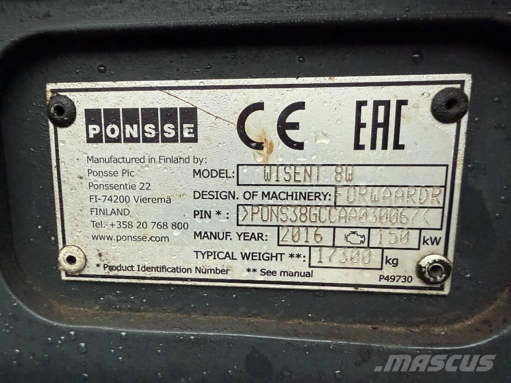 Ponsse WISENT 8W Lesné traktory