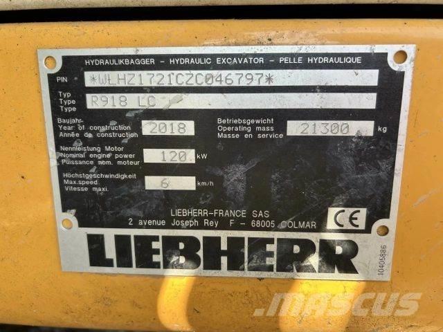 Liebherr R918 LC Pásové rýpadlá