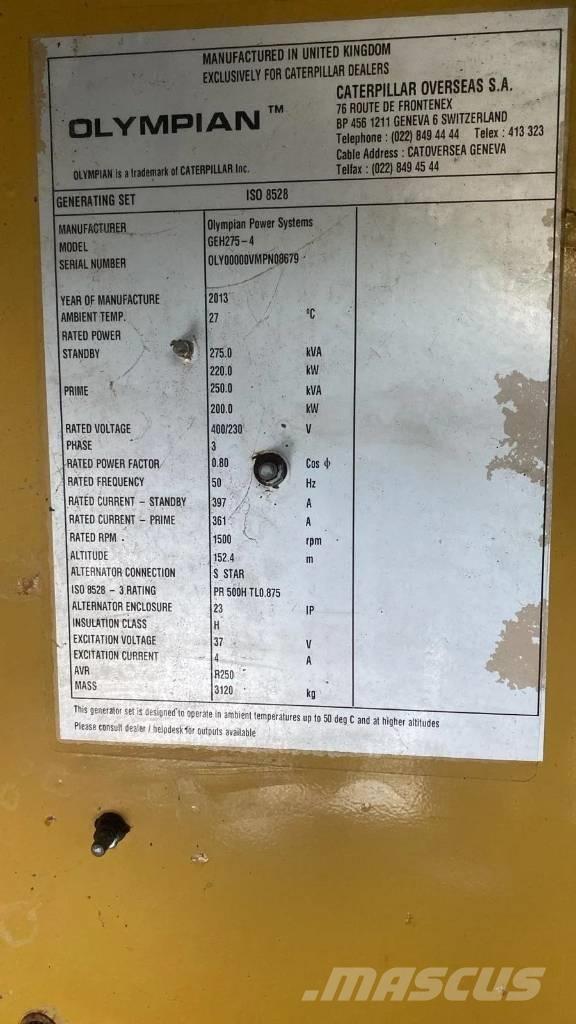 CAT GEH275-4 Naftové generátory