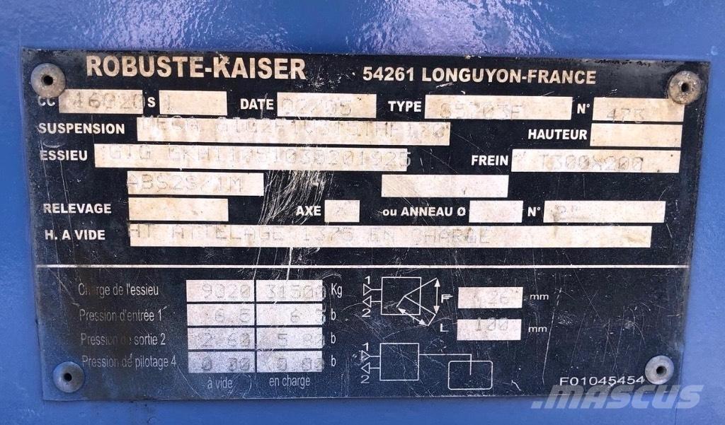 Kaiser S5703 F Podvalníkové návesy