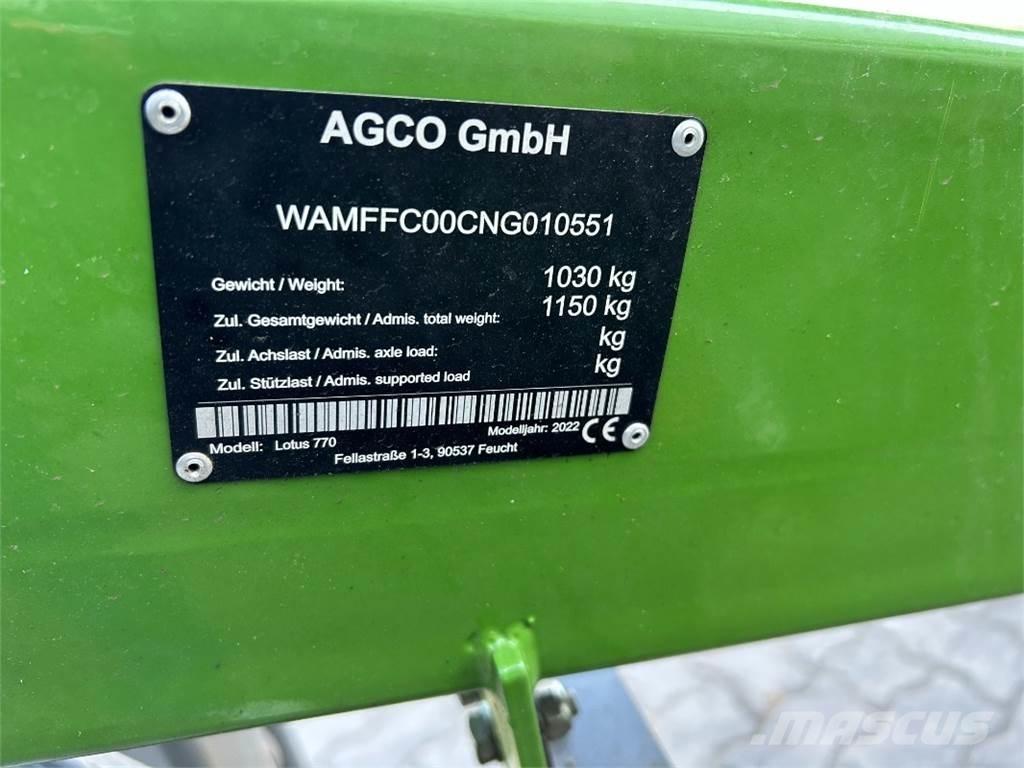 Fendt Lotus 770 Obracače a zhrabovače sena