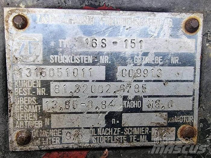 ZF 16 S 151 Doprava – ostatné