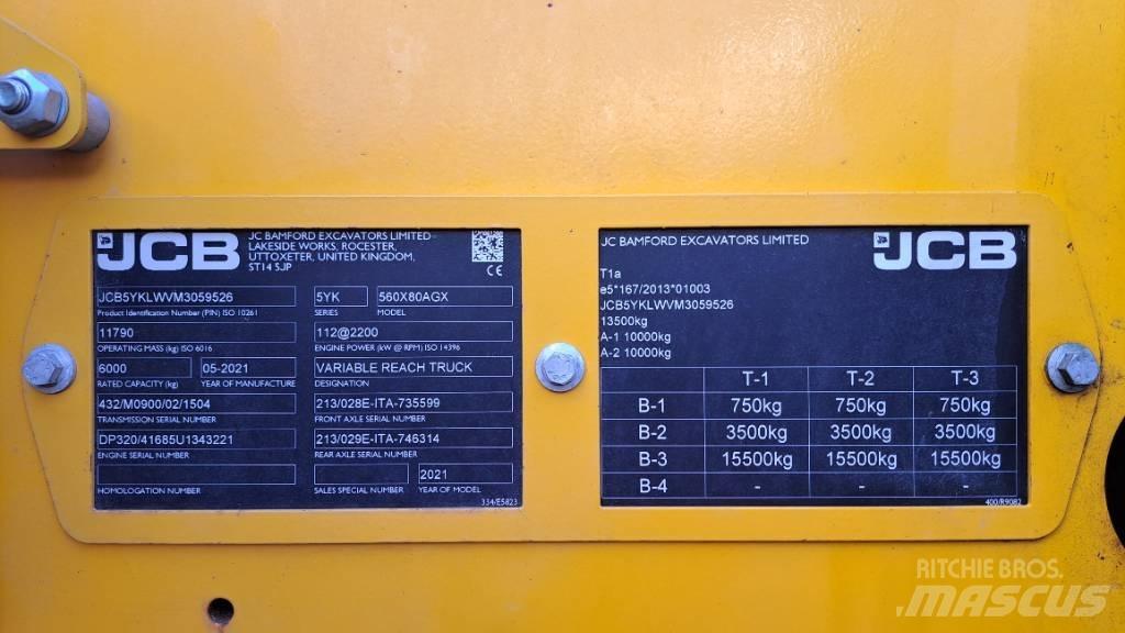 JCB 560-80 Agri Xtra Teleskopické nakladače pre poľnohospodárstvo