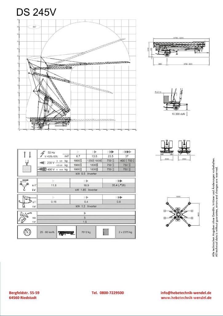 Eurogru DS 245V Rychlostavitelné žeriavy
