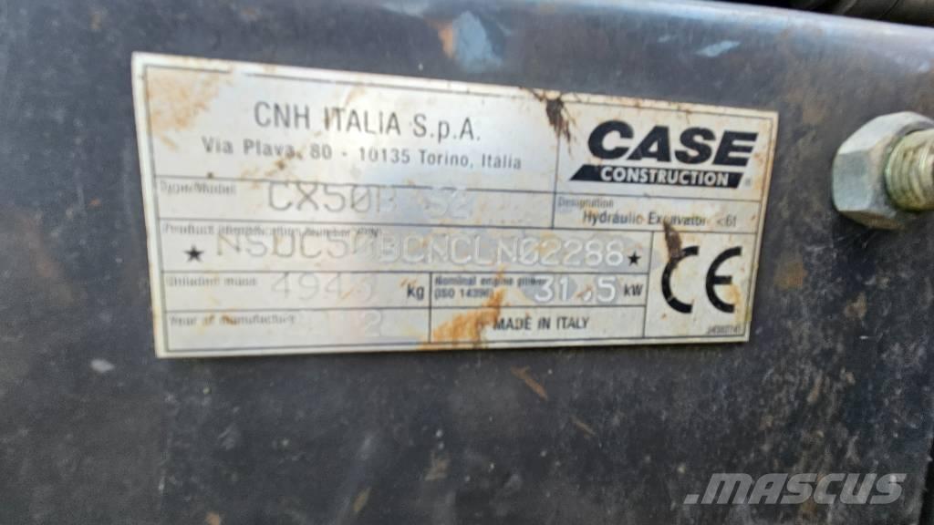 CASE CX50B Mini rýpadlá < 7t