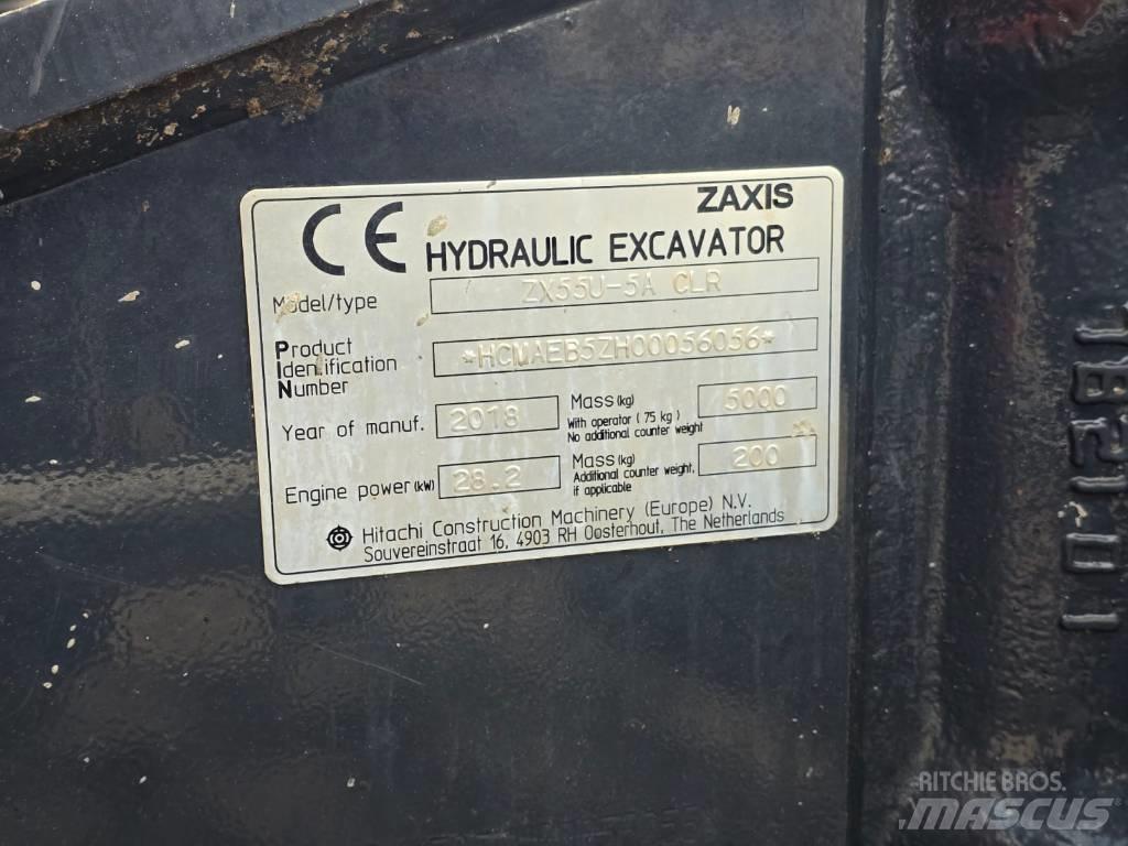 Hitachi ZX55U-5A CLR Mini rýpadlá < 7t
