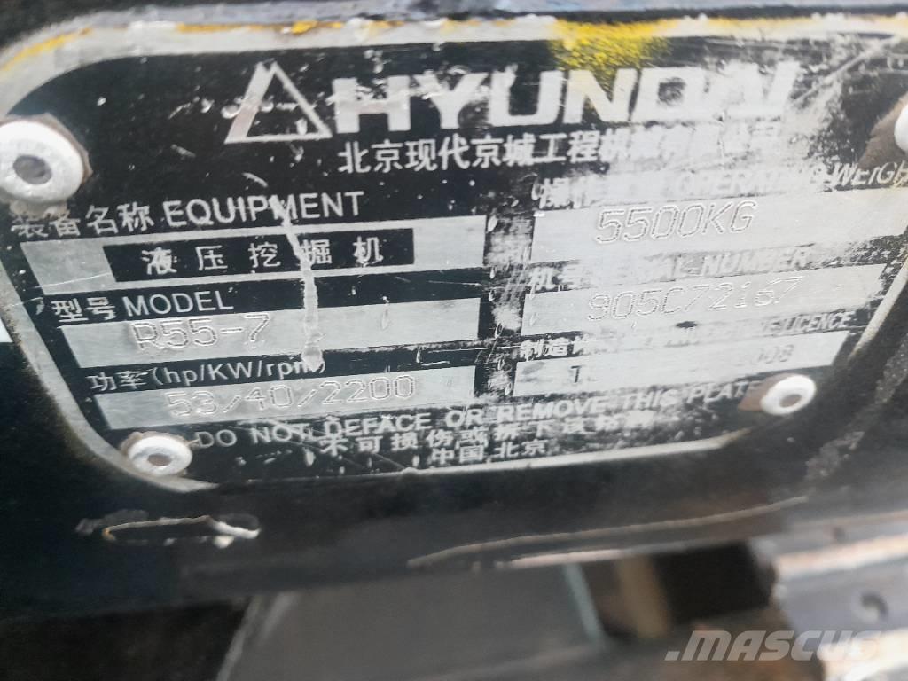 Hyundai R55-7 Pásové rýpadlá