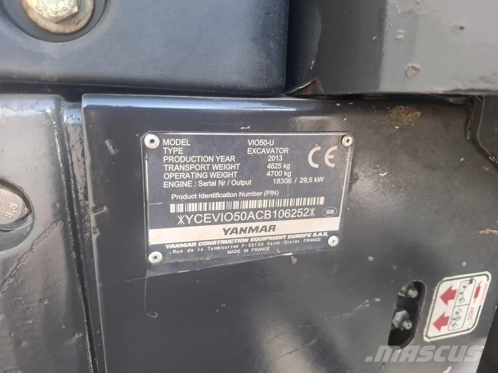 Yanmar Vio 50 U Mini rýpadlá < 7t