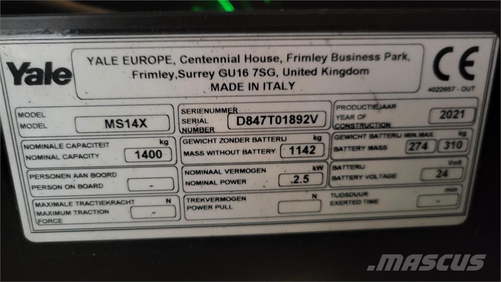 Yale MS14X-IL Samohybné vozíky