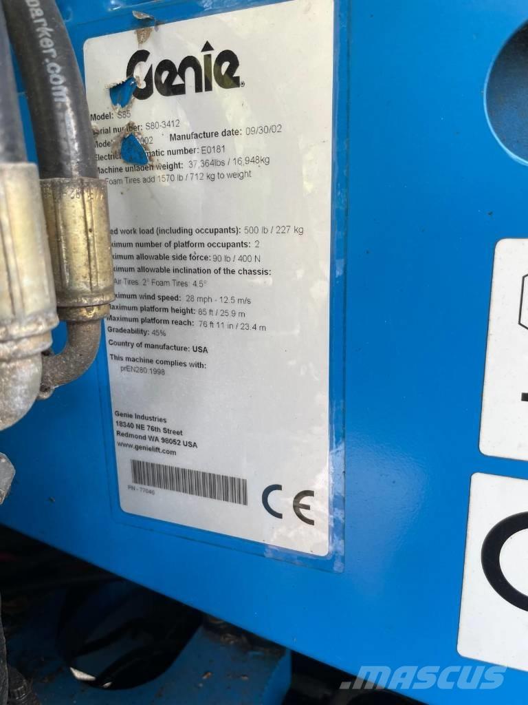 Genie S 85 Teleskopické plošiny
