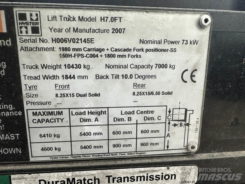 Hyster H7.0FT LPG vozíky