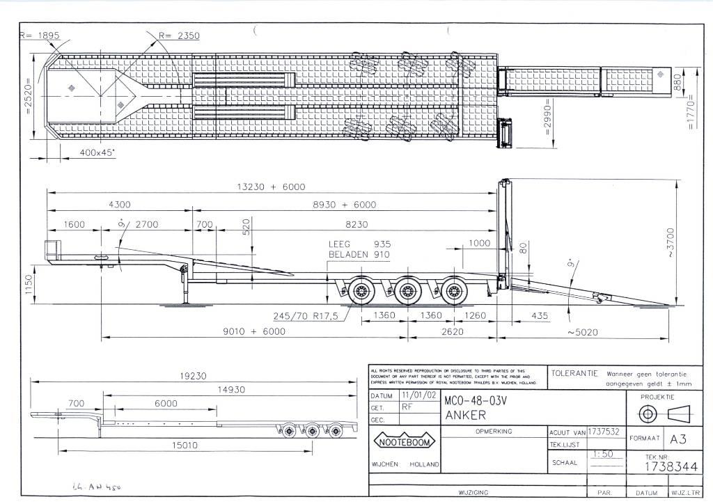 Nooteboom MCO-48-03V Podvalníkové návesy