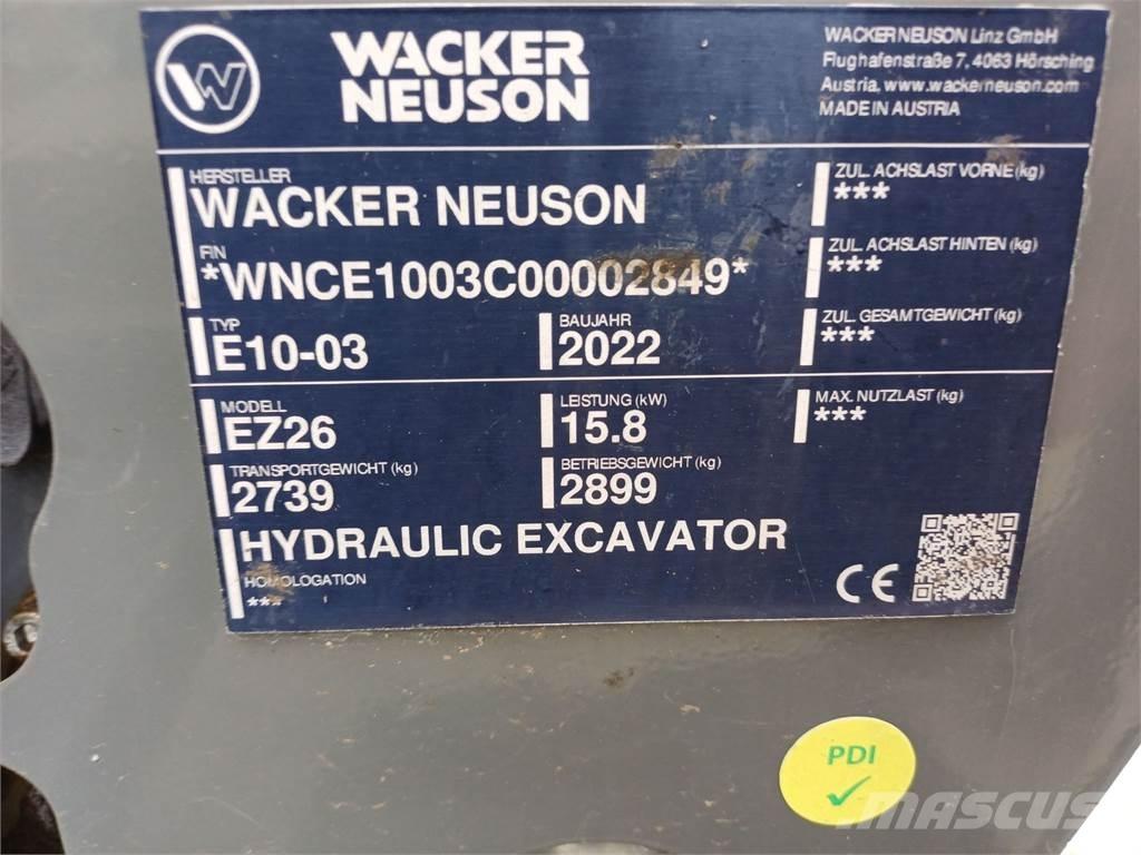 Wacker Neuson EZ26 Pásové rýpadlá