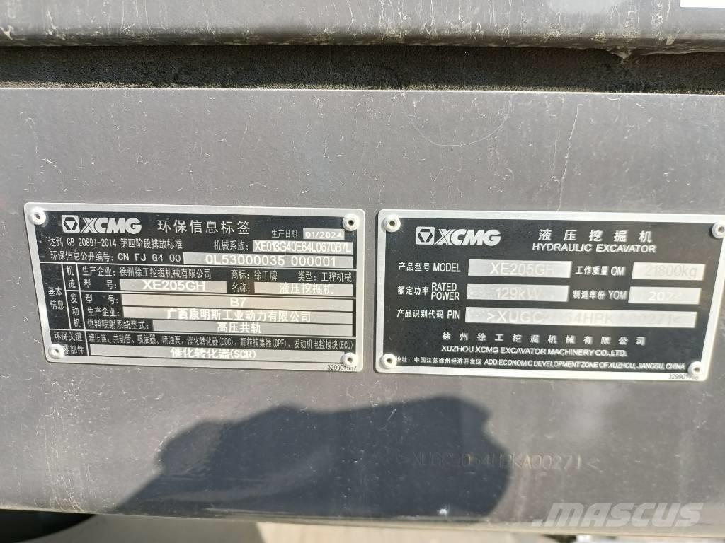 XCMG XE205GH Pásové rýpadlá