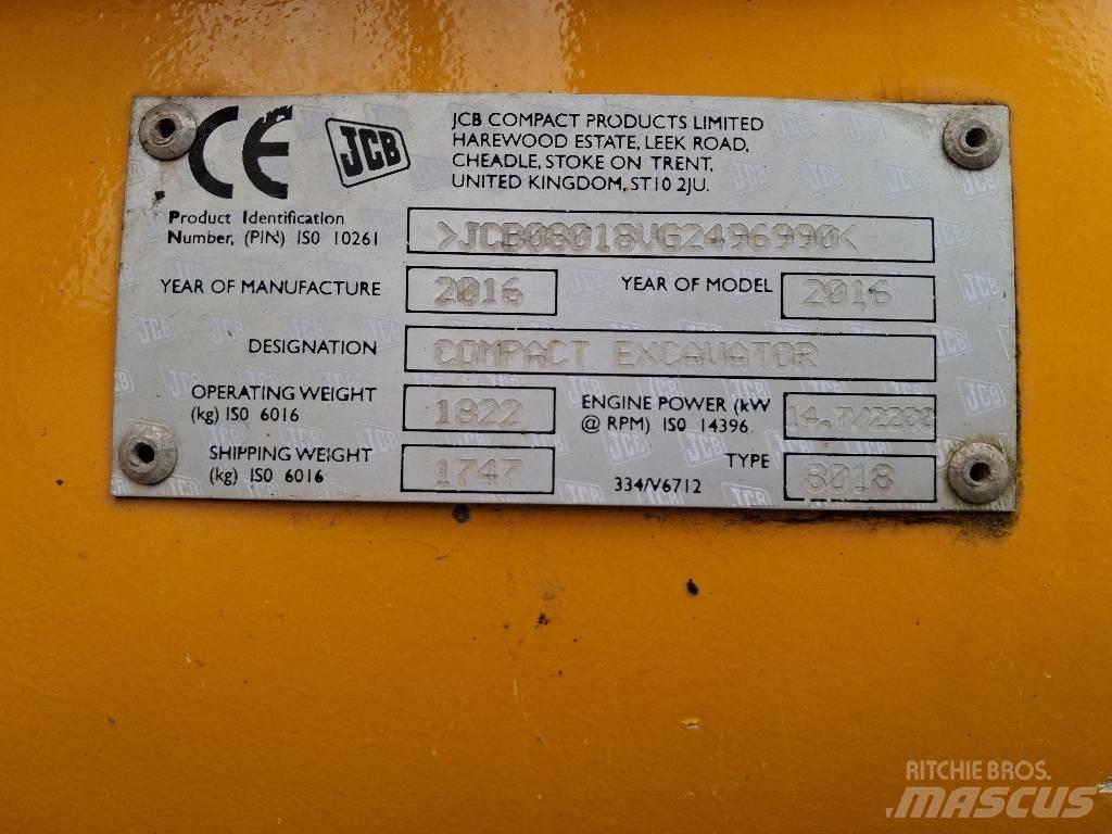 JCB 8018 CTS Mini rýpadlá < 7t