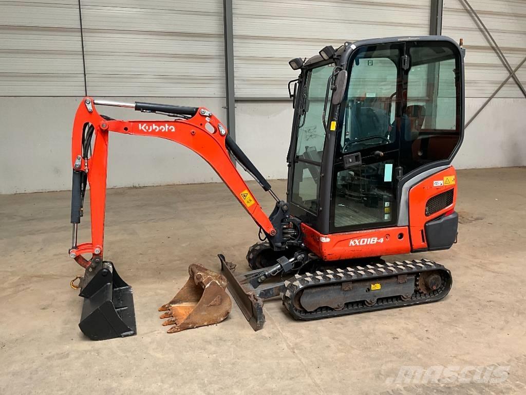 Kubota KX 018-4 Mini rýpadlá < 7t