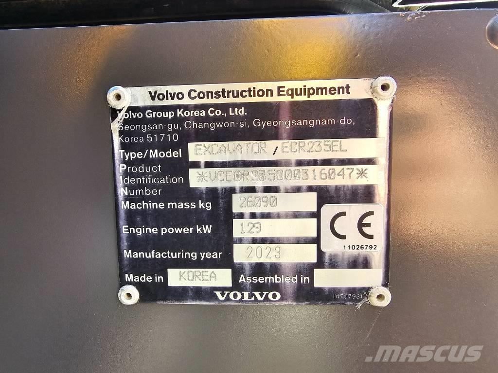Volvo ECR235EL Pásové rýpadlá