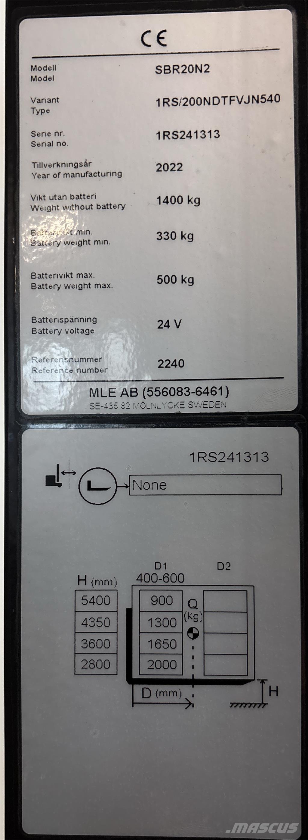 Mitsubishi SBR20N2 Samohybné vozíky