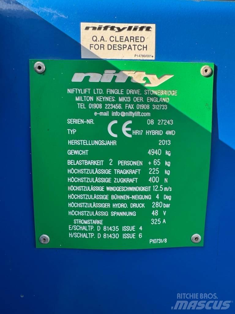 Niftylift HR 17 D E Kĺbové plošiny