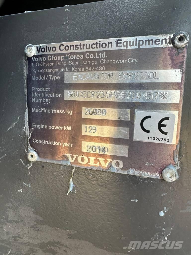 Volvo ERC235DL Pásové rýpadlá