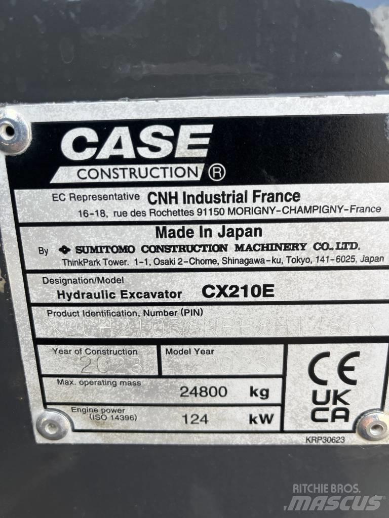 CASE CX 210 E Pásové rýpadlá