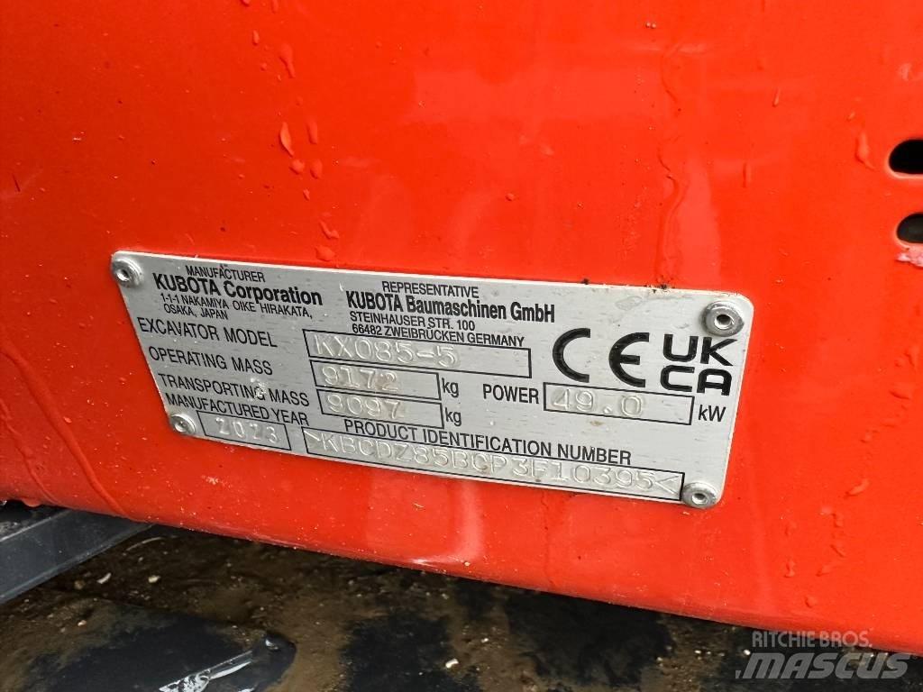 Kubota KX 085-5 2PGL Midi rýpadlá 7 t - 12 t