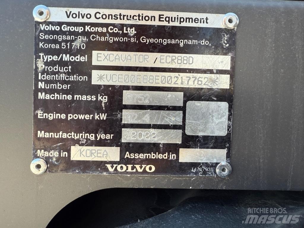 Volvo ECR88D Midi rýpadlá 7 t - 12 t
