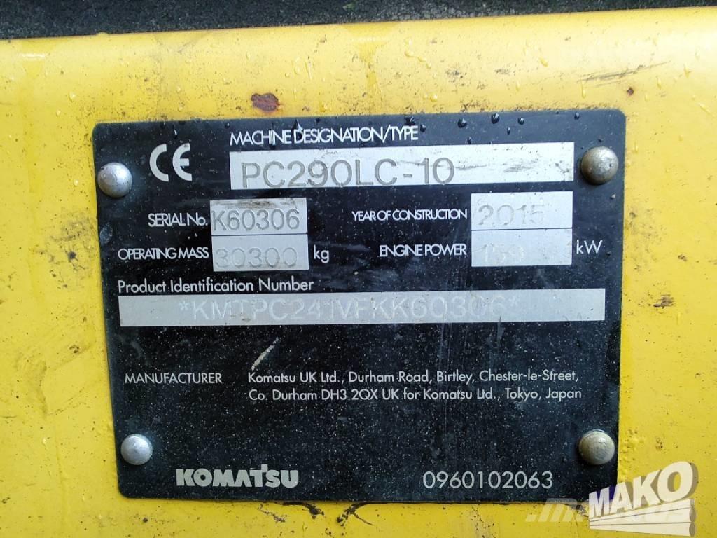 Komatsu PC 290 LC-10 Pásové rýpadlá
